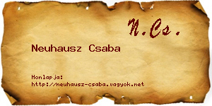 Neuhausz Csaba névjegykártya
